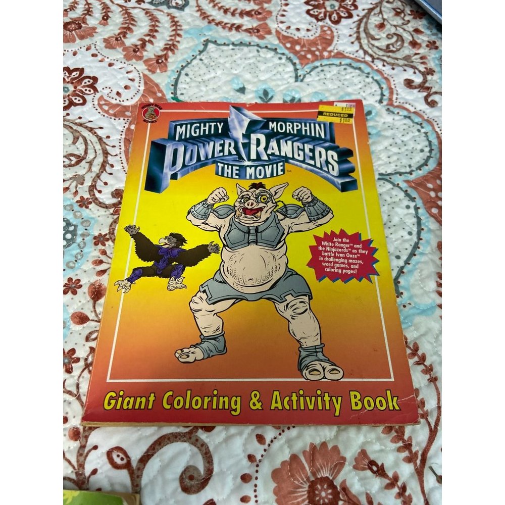 Mighty Morphan Power rangers The Movie Giant Coloring and Activity Book 1995